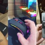 Mouse gamer Redragon Cobra Pro com iluminação RGB, botões programáveis e embalagem original.