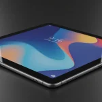 Fx Angled view of Xiaomi Redmi Pad SE 11 showing screen reflection and premium build quality professional product photography lighting 1