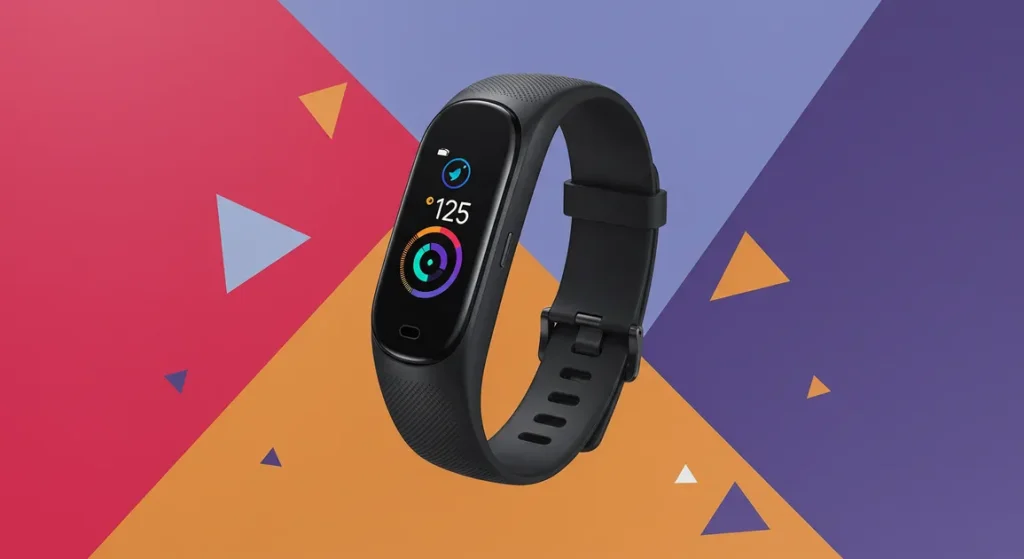 Fx Artistic product photography of Samsung Galaxy Fit3 with geometric shapes and modern composition 2