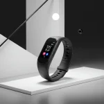 Fx Artistic product photography of Samsung Galaxy Fit3 with geometric shapes and modern composition 4