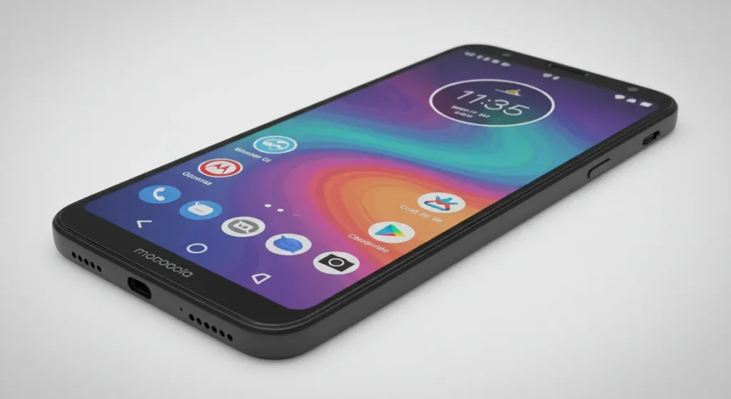 Fx Clean product photography of Motorola Moto G75 on seamless white background with professional lighting setup highlighting every design detail 1