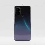 Fx Clean product photography of Motorola Moto G75 on seamless white background with professional lighting setup highlighting every design detail 4