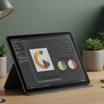 Fx Environmental shot of Xiaomi Redmi Pad SE 11 on a designer workspace with plants and modern decor lifestyle product photography 2