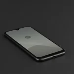 Fx Minimalist composition featuring Motorola Moto G75 as the central focus on a solid colored background with perfect studio lighting 1