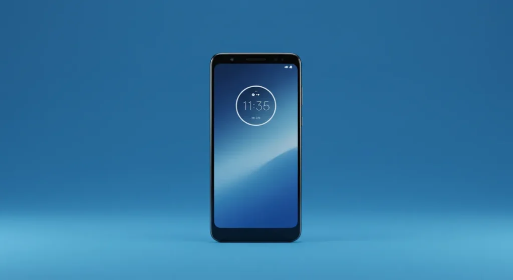 Fx Minimalist composition featuring Motorola Moto G75 as the central focus on a solid colored background with perfect studio lighting 2