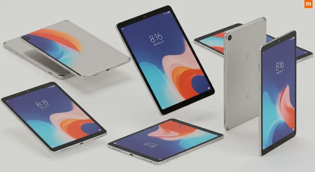 Fx Multiple angle view composition of Xiaomi Redmi Pad SE 11 tablets arranged artistically studio photography with perfect lighting 3