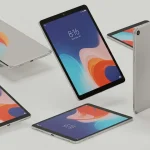 Fx Multiple angle view composition of Xiaomi Redmi Pad SE 11 tablets arranged artistically studio photography with perfect lighting 3