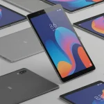 Fx Multiple angle view composition of Xiaomi Redmi Pad SE 11 tablets arranged artistically studio photography with perfect lighting 4