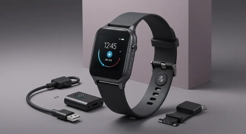 Fx Professional product shot of Samsung Galaxy Fit3 with color coordinated background and accessories 1