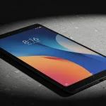 Fx Professional product shot of Xiaomi Redmi Pad SE 11 with dramatic shadow play on a textured concrete surface moody lighting 2