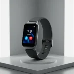 Fx Samsung Galaxy Fit3 displayed in modern tech showroom with professional display lighting 2