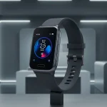 Fx Samsung Galaxy Fit3 displayed in modern tech showroom with professional display lighting 3