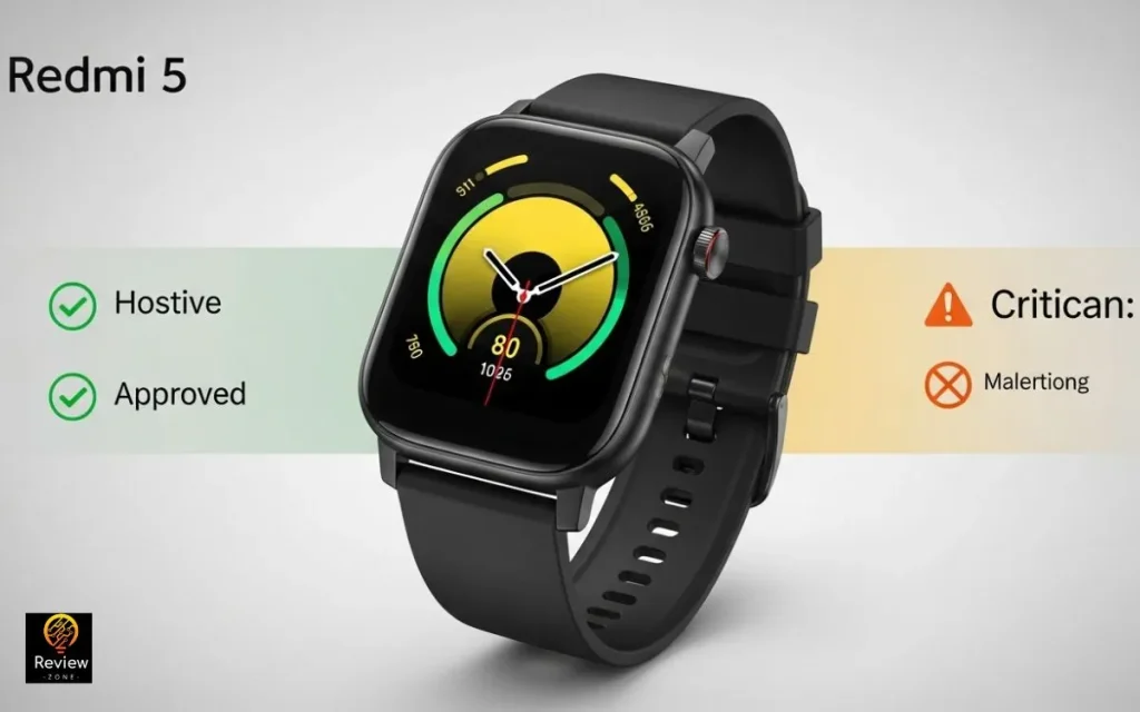 Smartwatch Redmi Watch 5 Active com mostrador de atividade física em destaque