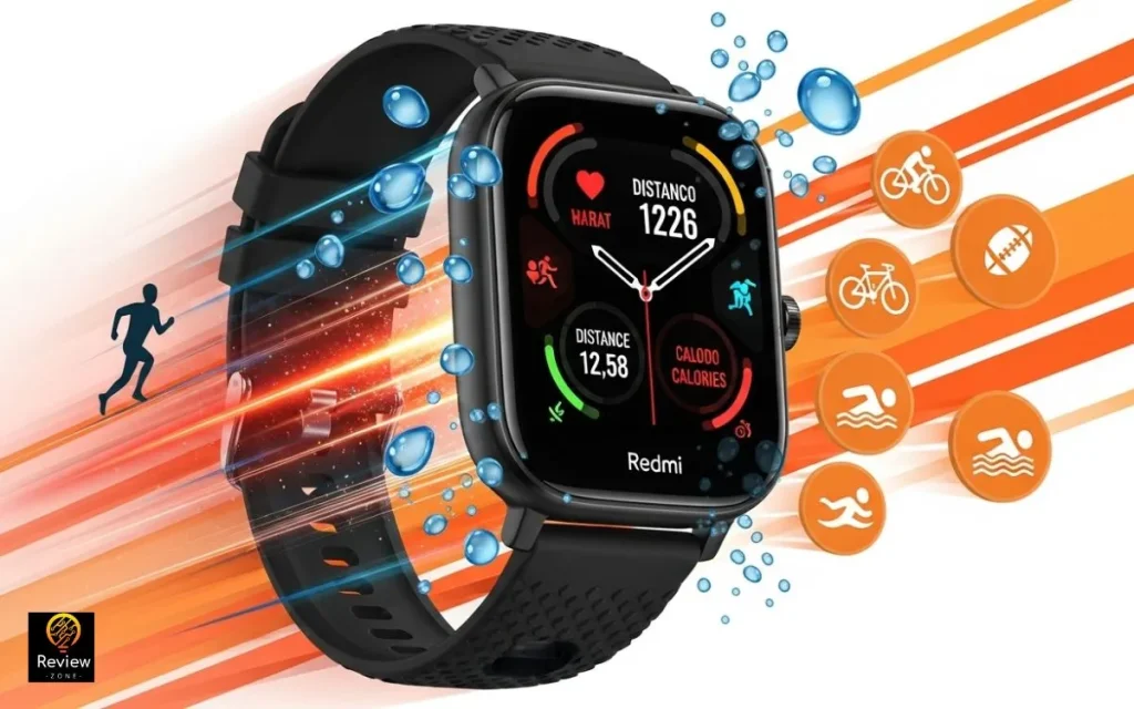 Smartwatch Redmi Watch 5 Active à prova d’água com interface de treino