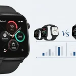 Comparativo entre dois modelos de smartwatch. Redmi Watch 5 Active