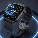 Smartwatch Redmi Watch 5 Active com display futurista mostrando calendário de 2025