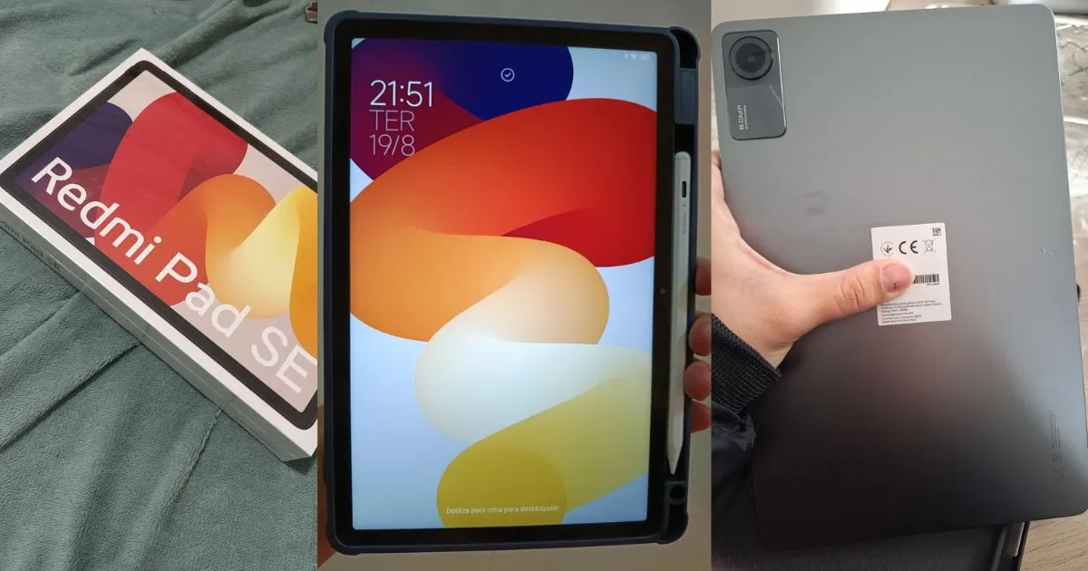 Fotos reais do Xiaomi Redmi Pad SE 11 cinza