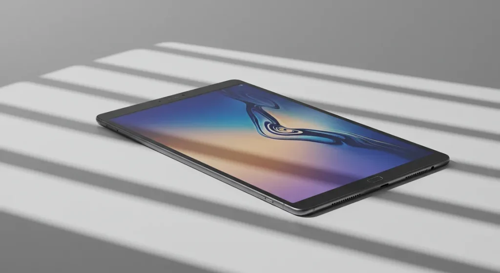 Fx Artistic product shot of Samsung Galaxy Tab S6 with geometric shadows and clean lines 1