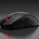 Fx Clean minimal product photography of a Redragon Cobra Pro mouse on reflective surface soft studio lighting commercial quality 1