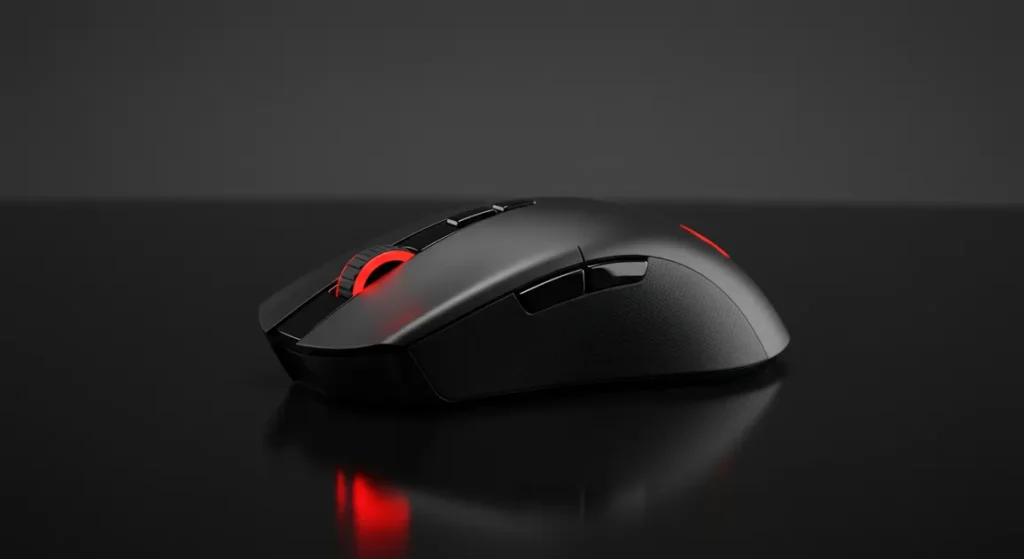 Fx Clean minimal product photography of a Redragon Cobra Pro mouse on reflective surface soft studio lighting commercial quality 2