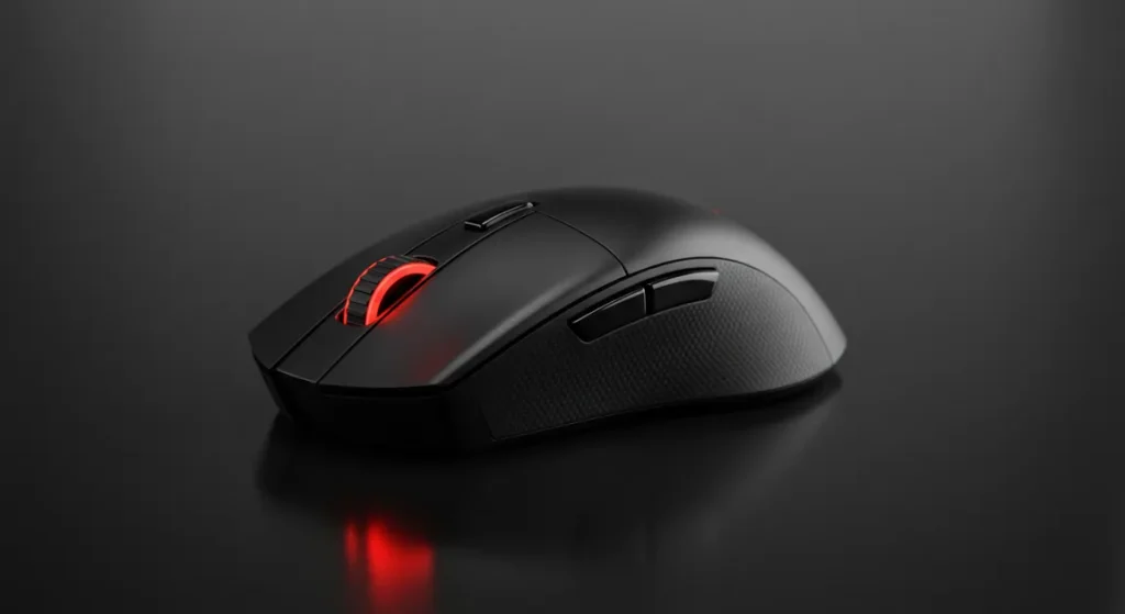 Fx Clean minimal product photography of a Redragon Cobra Pro mouse on reflective surface soft studio lighting commercial quality 3