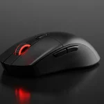 Fx Clean minimal product photography of a Redragon Cobra Pro mouse on reflective surface soft studio lighting commercial quality 3