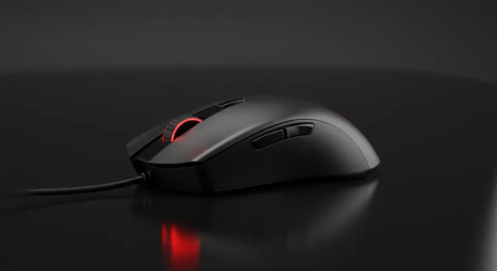 Fx Clean minimal product photography of a Redragon Cobra Pro mouse on reflective surface soft studio lighting commercial quality 4