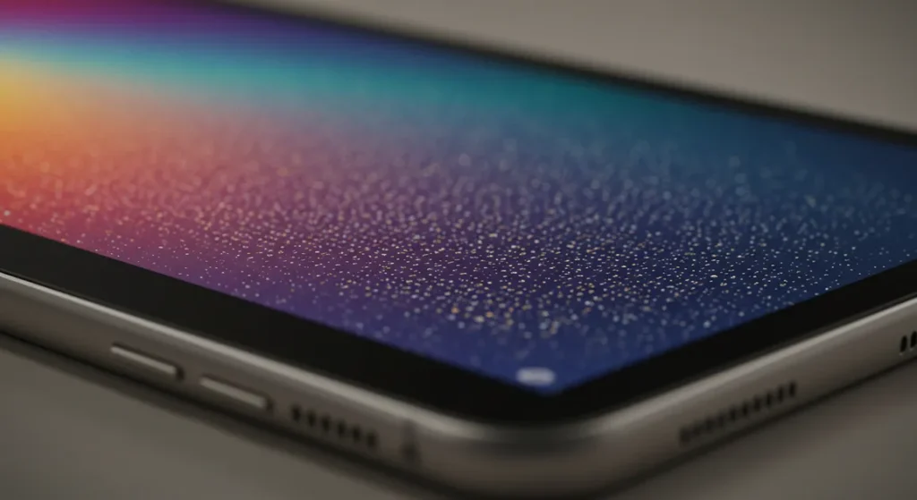 Fx Close up macro shot of the Xiaomi Mi Pads display showing incredible detail and color accuracy with professional lighting 3