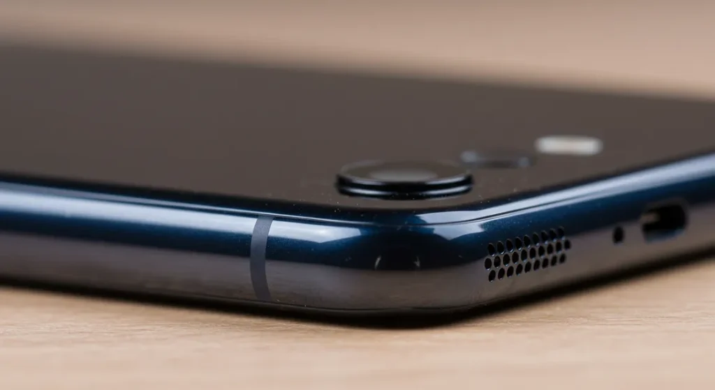 Fx Close up of Xiaomi Redmi Note 13 Pro Plus 5G bottom edge showing USB C port and speaker grilles macro photography with sharp details 1