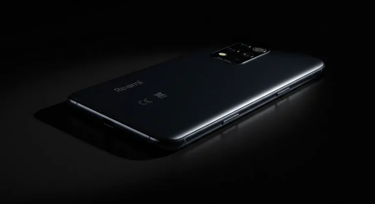 Fx Dramatic lighting setup highlighting Xiaomi Redmi Note 13 Pro Plus 5G edges and curves creating sophisticated product photography mood 3