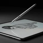 Fx Dynamic photography of Samsung Galaxy Tab S10 FE with S Pen mid air capture showing precision stylus 1