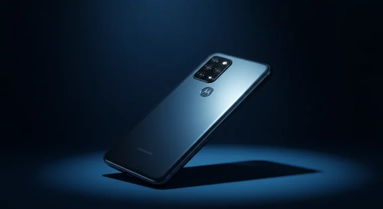Fx High end studio photo of Motorola Edge 60 Fusion 5G with cinematic spotlight effect premium showcase 1