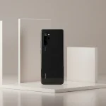 Fx Minimalist composition featuring Xiaomi Redmi Note 13 Pro Plus 5G as hero product clean lines and professional studio lighting setup 3
