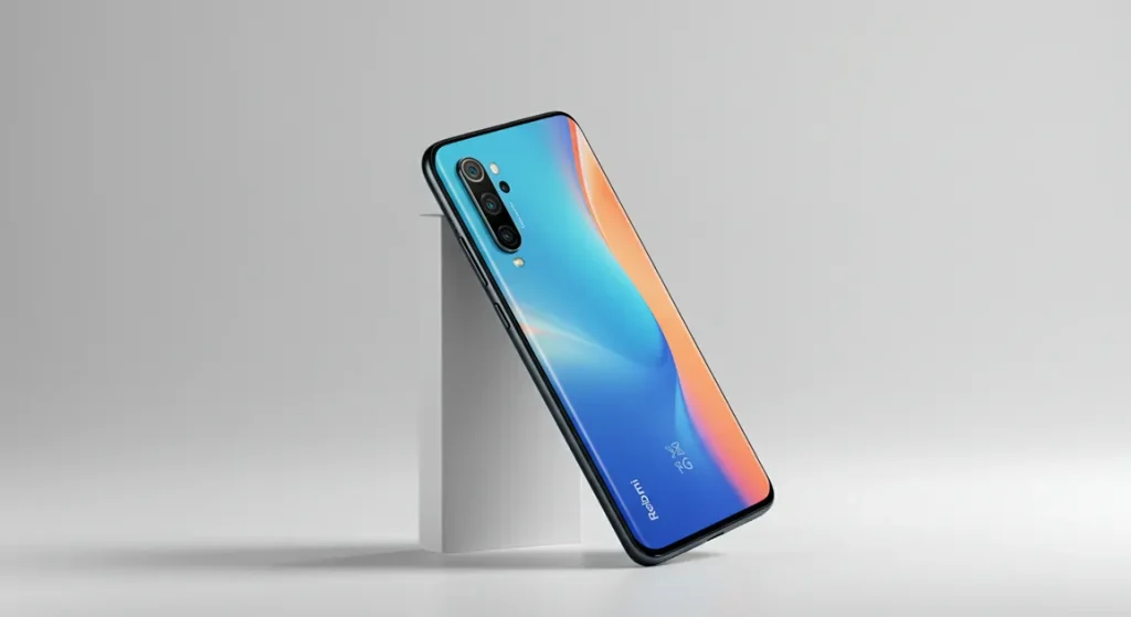 Fx Minimalist composition featuring Xiaomi Redmi Note 13 Pro Plus 5G as hero product clean lines and professional studio lighting setup 4