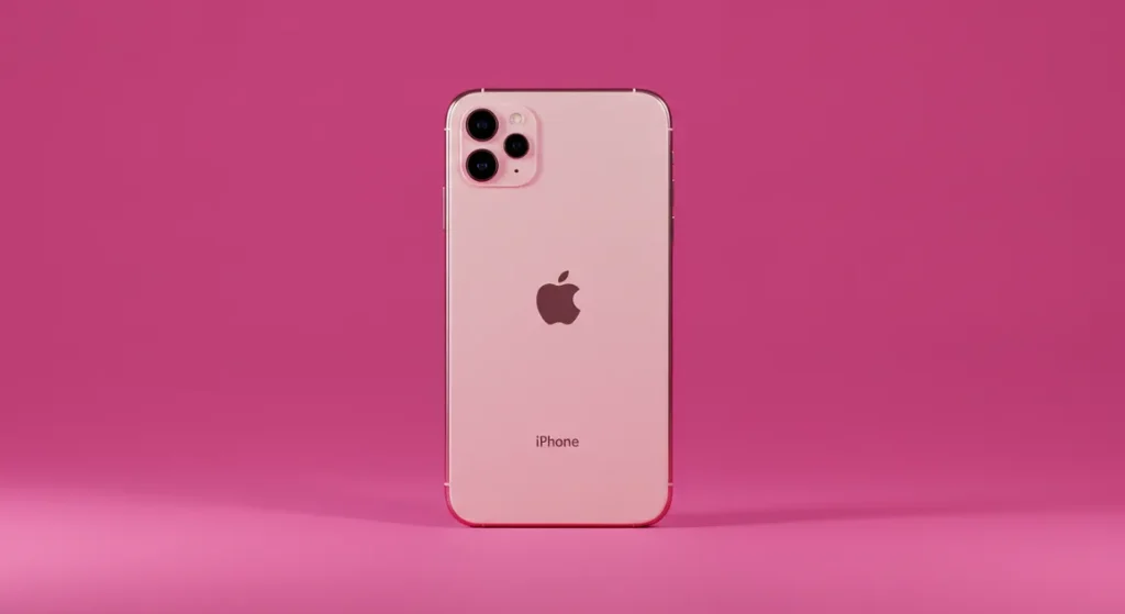 Fx Minimalist composition of iPhone 16e against solid color background perfect centered positioning studio lighting with gradient shadows 1