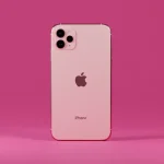 Fx Minimalist composition of iPhone 16e against solid color background perfect centered positioning studio lighting with gradient shadows 1