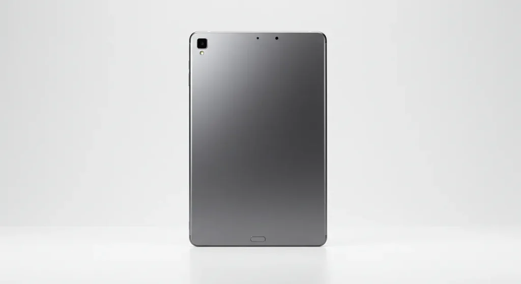Fx Minimalist product photography of Samsung Galaxy Tab S10 FE centered on pure white seamless background 4