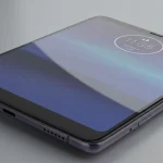 Fx Motorola Edge 60 Fusion 5G close up of the curved display with reflections detailed realistic product shot 3