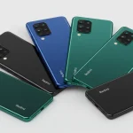 Fx Multiple Xiaomi Redmi Note 13 Pro Plus 5G phones in different colors arranged in a fan pattern professional product photography with clean white background 3