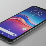 Fx Premium professional product shot of Motorola Edge 60 Fusion 5G with glowing screen ultra sharp details 3