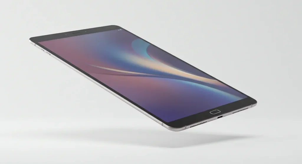 Fx Professional e commerce style photo of Samsung Galaxy Tab S6 floating on white background 1