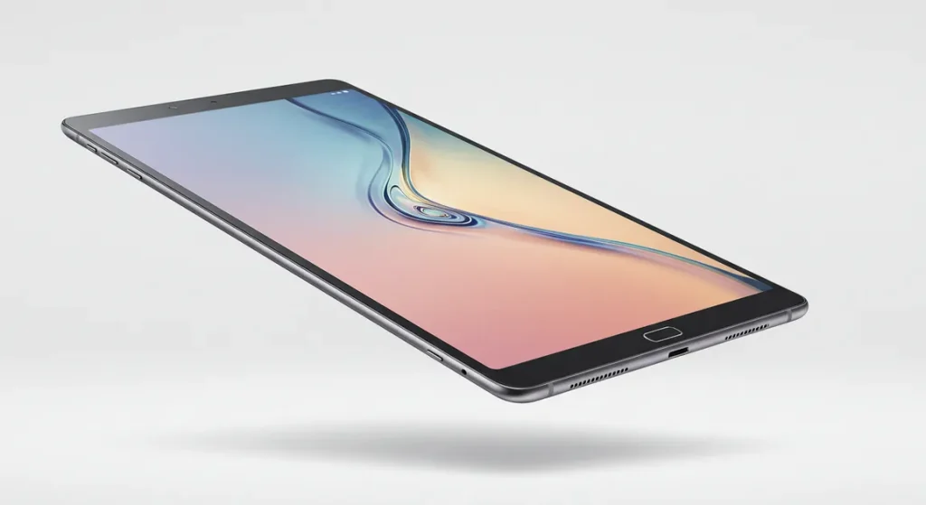 Fx Professional e commerce style photo of Samsung Galaxy Tab S6 floating on white background 2