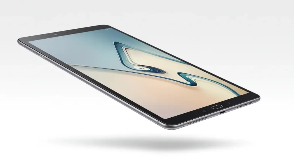 Fx Professional e commerce style photo of Samsung Galaxy Tab S6 floating on white background 3