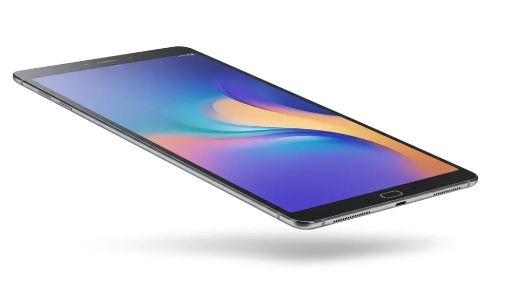 Fx Professional e commerce style photo of Samsung Galaxy Tab S6 floating on white background 4