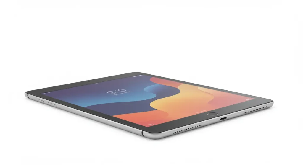 Fx Professional product photography of a Xiaomi Mi Pad at a 45 degree angle on a clean white background with soft shadows and studio lighting 1