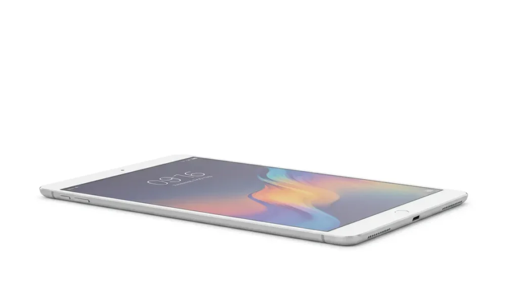 Fx Professional product photography of a Xiaomi Mi Pad at a 45 degree angle on a clean white background with soft shadows and studio lighting 4
