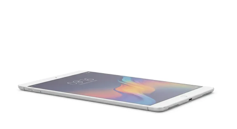 Fx Professional product photography of a Xiaomi Mi Pad at a 45 degree angle on a clean white background with soft shadows and studio lighting 4