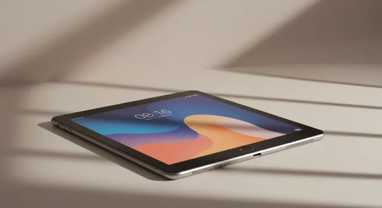 Fx Professional product shot of a Xiaomi Mi Pad with dynamic lighting creating geometric shadows and highlighting the devices form factor 3