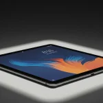 Fx Professional product shot of a Xiaomi Mi Pad with dynamic lighting creating geometric shadows and highlighting the devices form factor 4