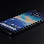 Fx Professional studio lighting capturing Motorola Edge 60 Fusion 5G lying flat with screen reflections ultra sharp 3